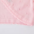 thumbnail image 5 of Little Girls' Knit Long Sleeve Button Closure Bolero Cardigan Open Front Shrug Knitted Cardigans Cotton Solid Colour Bolero, 5 of 7