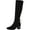 Black Micro, variant on CHARTER CLUB Womens Black Flower Grommets Bow Accent Padded Jaccque Almond Toe Block Heel Zip-Up Boots 10 M