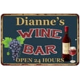 thumbnail image 1 of Dianne's Green Wine Bar Sign Wall Decor 8 x 12 High Gloss Metal 208120043482, 1 of 1