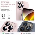 thumbnail image 2 of Liquid Silicone Case for iPhone 13 Pro, [Camera Protection] [Anti Fingerprint] [Wireless Charging] 4 Layer Phone Case Protective Cover, Built-in Microfiber Case Cover, 6.1", Pink, 2 of 14