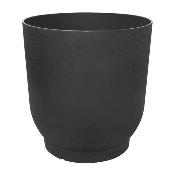 Tierra Verde 21in W x 20in H Florencia Modern Round X-Large Self-Watering Indoor/Outdoor Statement Planter, Black