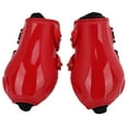 thumbnail image 1 of Botas de protección para patas de caballo con obstáculos rojos, mallas para caballos, botas para tendón trasero de neopreno elástico de carcasa dura de PU, 1 of 8