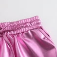 thumbnail image 6 of SILVERCELL Girls Metallic Dance Shorts for Athletic Sparkly Hot Pants for Girls 4-12 Years, 6 of 9