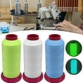 thumbnail image 4 of Anvazise Yard Luminous Sewing Line Reble Flexible Needlework Glow in The Dark Cross Stitch Embroidery Thread for Clothes Light Pink 1 Roll 1000, 4 of 13
