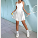 thumbnail image 4 of Falda Plisada para Yoga, Correr, Fitness, Tenis, Color Cisne, Talla XL, 4 of 7