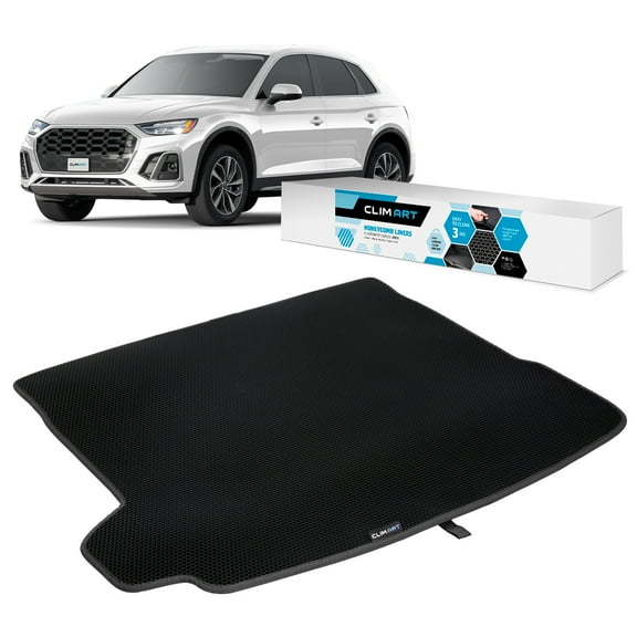 CLIM ART Cargo Liner for Audi Q5 2018-2025 Custom Fit Trunk Mat, with Honeycomb Dirtproof & Waterproof Technology - All-Climate, Heavy Duty, Anti-Slip Cargo Liner, Luggage - FL01118227