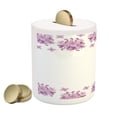 thumbnail image 2 of Floral Piggy Bank, Graphic Lilac Flower Blossoms on White Background Spring Nature Illustration, Ceramic Coin Bank Money Box for Cash Saving, 3.6" X 3.2", Lilac and White, by Ambesonne, 2 of 4