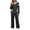 Black, variant on Womens Sweatsuits - Long Sleeve Sweatshirt With Sweatpants Set Matching Sets Women Clothing Workout Sets for Women