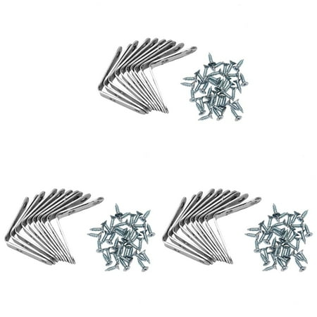 

30Pcs 50X50MM with Screws Heavy-Duty L -Shaped Decorative Joint Corner Bracket Shelf Rack Wall Mount Bracket