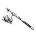 thumbnail image 4 of PVUEL 5.9ft Telescopic Fishing Rod Spinning Pole Reel Combo Full Kit Carbon Fiber +Line +Bag, 4 of 8