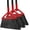 Red*3, variant on Heavy Duty Broom 3 Pack Angle Brooms for House, Kitchen, Garage, Courtyard