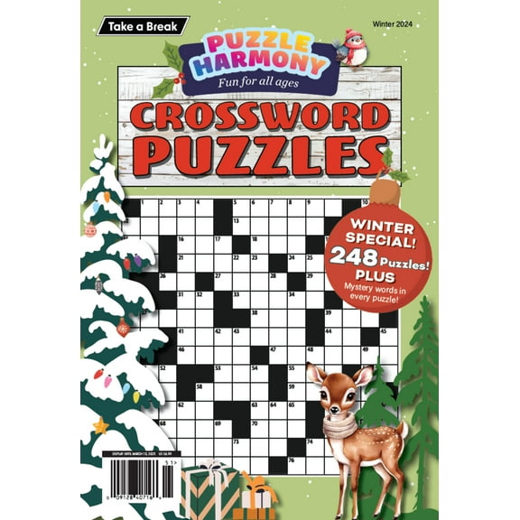 Puzzle Harmony - Crossword Puzzles 241126 Winter Special: 248 Puzzles Plus Mystery Words In Every Puzzle, Holiday Themed, All Ages, Sharpen Your Mind, Brain Challenges, Relax, Unwind, Unplug Solve!