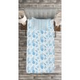 thumbnail image 3 of Ambesonne Pearls Quilted Bedspread Set 2 Pcs, Seashells Marine Motifs, Twin Size, Blue White, 3 of 3