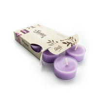 Pure Wisteria Tealight Candles - Highly Scented with Essential & Natural Oils - 6 Purple Premium Scented Tea Lights - Shortie's Candle Company