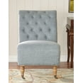 thumbnail image 5 of Linon Cora Tufted Slipper Chair, Washed Linen, 20 inch Seat Height, Multiple Colors, 5 of 5
