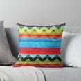 thumbnail image 5 of Ryan; Aztec Chevron Striped Throw Pillow – Tribal Inspired 45x45cm Geometric Cushion for Boho, Rustic or Global Decor, 5 of 7