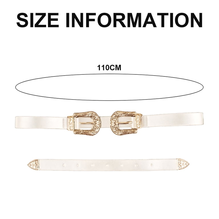 3719 Vintage Western Leather Belt For Women Double Buckle Retro Cowgirl Vintage Western Leather Belt for Women Double Buckle Retro  main image 3