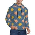 thumbnail image 2 of Lsque Cute Turtle Pattern Casual Men's Hoodie,Hooded Sweatshirt with Kangaroo Pocket,Pullover Hoodie-Small, 2 of 7