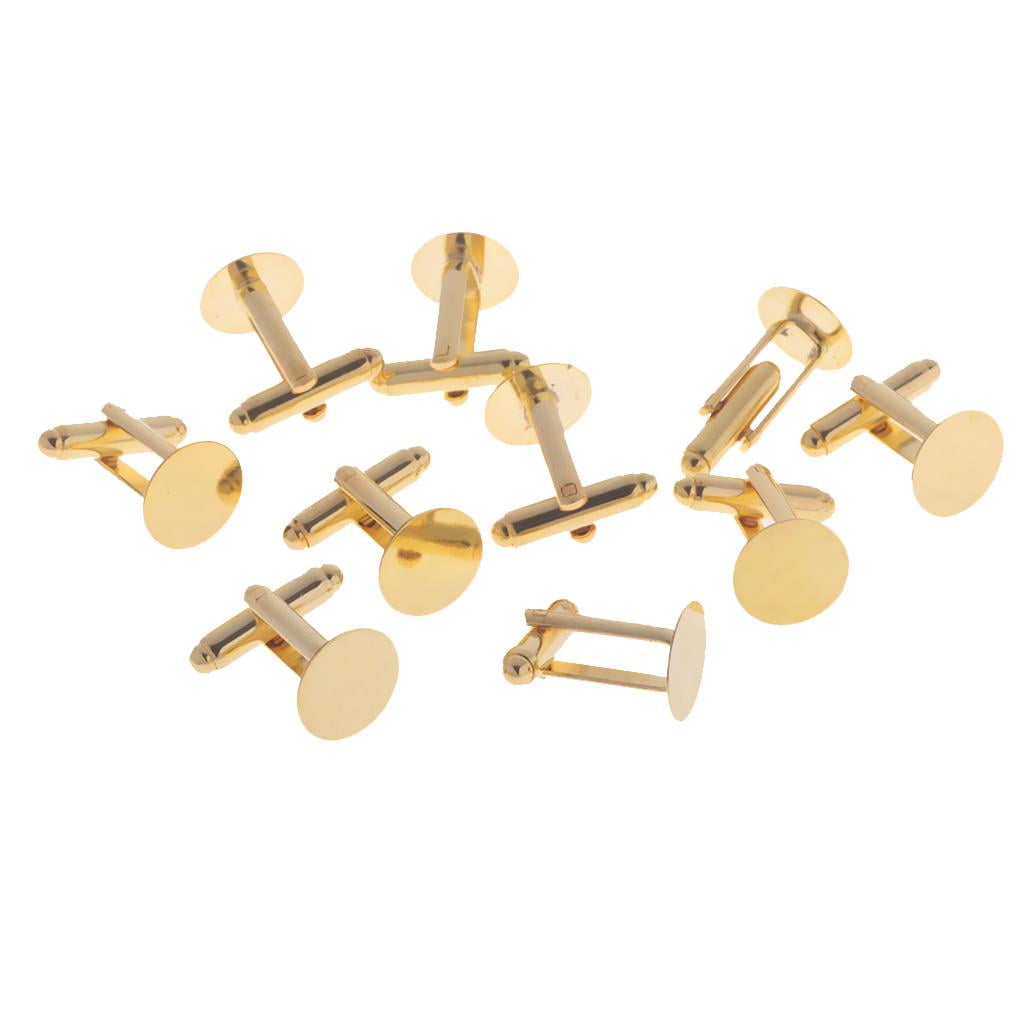 10 Pieces Mens Jewelry Blank Wedding DIY Cufflinks Blank Settings