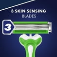 Gillette Sensor3 Sensitive Men's Disposable Razor, 1 Razor, Green