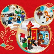 LEGO Lunar New Year Ice Festival 80109 Building Kit; Gift Toy for Kids Aged 8 and Up; Building Set Featuring a Detailed Winter Scene, Chun Ice Sculpture, 13 Minifigures and More (1,519 Pieces)