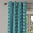 thumbnail image 3 of Ambesonne Damask Grommet Curtain, Medieval Gothic Rococo, 50" x 63", Petrol Blue, 3 of 6