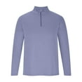 thumbnail image 3 of Aofany Men's Long Sleeved T-shirt Quick Drying Sports Running Pullover Half Zipper Tops Solid Color Breathable Tee Shirt, 3 of 5