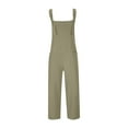 thumbnail image 4 of Edvintorg Women Summer Casual Sleeveless Loose Bib Overalls Casual Wide Leg Baggy Jumpsuit Rompers with Pockets Womens Fashion Beach Loose Fit Rompers, 4 of 7