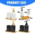 thumbnail image 3 of Bathroom Accessories Set of 3 with 350ml Liquid Soap Dispenser Toothbrush Holder and Tray for Countertop Organization, 3 of 8