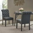 thumbnail image 3 of Tufted Dining Rolltop Chair Set of 2, 3 of 9