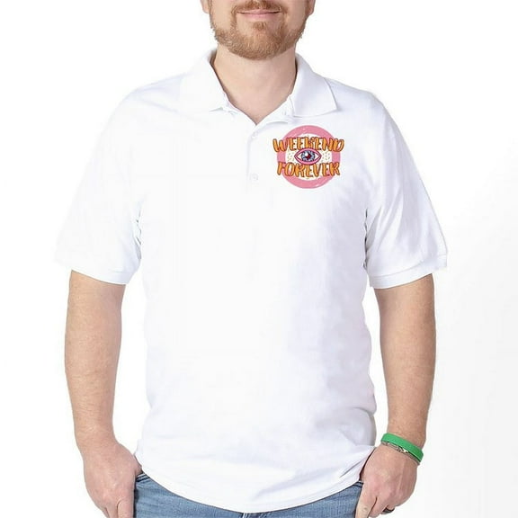 CafePress - Retro 80S Weekend Forever Golf Shirt - Golf Shirt, Pique Knit Golf Polo
