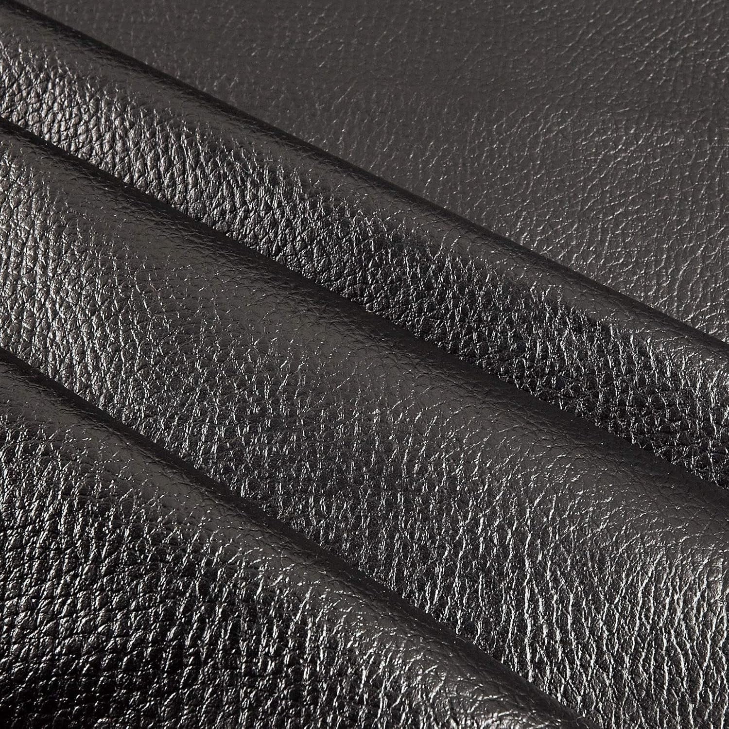 Faux Leather Deluxe Black, Fabric by the Yard
