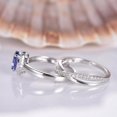 thumbnail image 4 of HeartsAndYou 2ct Natural Blue Tanzanite Halo Bridal Set Engagement Ring 14k SOLID White Gold, 4 of 9