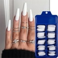 thumbnail image 1 of 100Pcs/Box Coffin Ballerina False Nail Tips Full Cover Nails Tips DIY Acrylic Nail Art 10 Sizes Full Set, 1 of 5