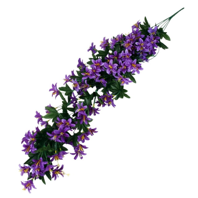 Guirnalda de colgante de 5 ramas artificiales, decoración de boda para el hogar BLESIY Guirnalda de flores de lirio artificial
