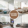 thumbnail image 5 of AOSKY Cordless Zebra Blinds – Modern & Safe Dual-Layer Shades, Perfect for Home or Office to Elevate Your Space!33" W x 72" H, Beige, 5 of 5