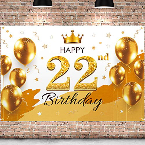 40th Birthday Decorations for Men Women Gold PAKBOOM Cheers to 40 Years Backdrop Banner