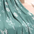 thumbnail image 3 of Turquoise Christmas Snowflake Pattern Blanket,Comfortable Soft Flannel Throw Blanket,All Season,Warm Lightweight Blankets for Sofa Bed Couch Living Room Chair,30"x40", 3 of 4