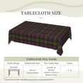 thumbnail image 6 of Rectangle Table Cloth, Scottish Clan Carnegie Tartan Plaid Resistant Washable Tablecloth Decorative Table Cover for Dining, Indoor and Outdoor, 6 of 6