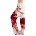 thumbnail image 2 of Trgacdwlo Halloween Pajama Pants Women Funny Ghost Wide Leg Women's Sleep Pants Elastic Waist Fall Winter Women's Pajama Bottoms, 2 of 6
