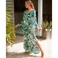 thumbnail image 2 of Kaftan Dresses for Women Fancy Long Caftans Loungewear Plus Size moomoo Dress Loose Bathrobe Batwing Sleeve Homewear Loose Beach Cover Ups Resort Dress, 2 of 9