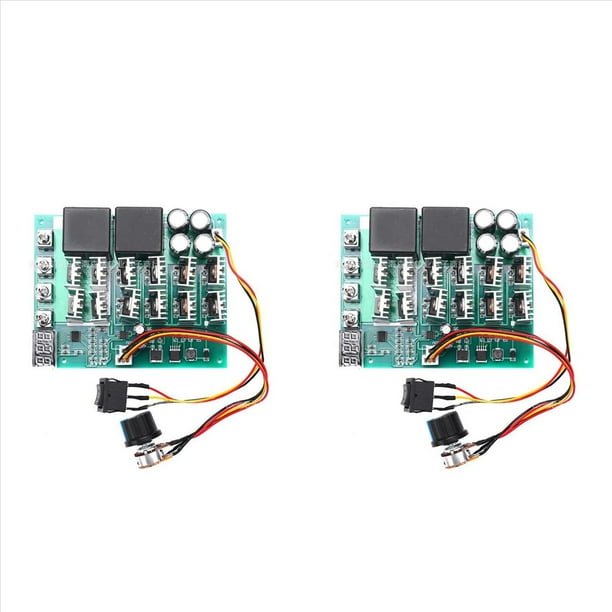2X Controlador de Velocidad de Motor DC 10-55 V 100 A PWM HHO RC Interruptor de Control Inverso con Pantalla LED
