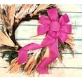 thumbnail image 5 of Fuchsia Pink Burlap Wreath Bow - 10" Wide, 18" Long Tails, Easter, Wedding, Farmhouse Country, Front Door Decor, Breast Cancer Awareness, Christmas, Valentine's Day, 5 of 5