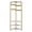 gold, variant on Modern Corner Hall Tree Coat Rack with Shoe Storage Bench – 6 Double Hooks, 3-Tier Shelves, Freestanding Organizer for Entryway, Hallway or Bedroom – Stone Grey