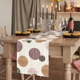 thumbnail image 2 of Table Runners 90 Inches Long Dress Scarves, Abstract Geometric Farmhouse Coffee/Dining/Kitchen Table Runner for Living Room, Farmhouse Vintage Polka Dot Red Brown 13x90 Inch, 2 of 9