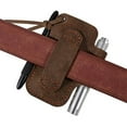 2X Handmade Leather Sheath Folding Knife Flashlight Holder Tool Brown