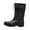 Black, variant on TIREOW Men's Rubber Mid-Tube Rain Boots Waterproof Durable Non Slip Mid Calf Stylish Boots for Garden Fishing Outdoor Non-Slip Water Shoes with Adjustable Closure