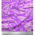 thumbnail image 1 of Soimoi Rayon Fabric Flower Artistic Printed Fabric 1 Yard 42 Inch Wide, 1 of 3