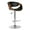 Black, variant on Armen Living Indoor Butterfly Adjustable Height Swivel Gray Faux Leather and Walnut Wood Bar Stool with Chrome Base