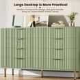 thumbnail image 5 of Fluted 8 Drawer Dressers for Bedroom, 54" Wide Modern Chest of Drawers with Deep Drawers, Large Double Dresser TV Stand, Wooden Dresser Organizer for Living Room, Hallway, Kids Room, 5 of 7